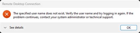 smart card logon the specified username does not exist|When RDP as a Domain User, Smart Card Requested.